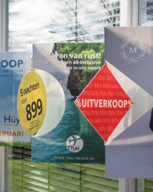 Kanaalplaat bedrukken met full color UV-print voor reclamebord buitengebruik