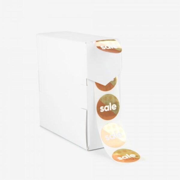 Stickers op rol met instelbare tussenruimte voor automatische verwerking