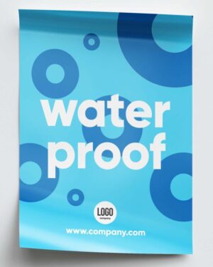 Reclame met waterbestendige posters voor buitengebruik